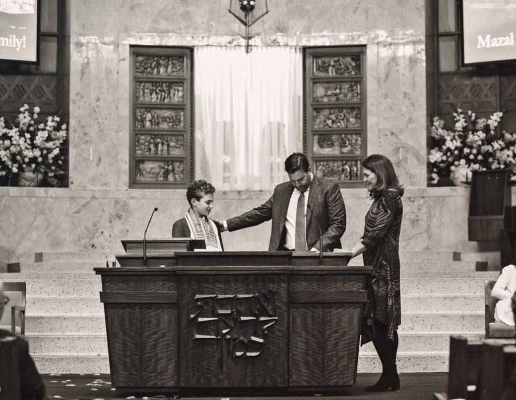 Young man's Bar Mitzvah, Reform Congregation Keneseth Israel, Elkins Park, Pennsylvania