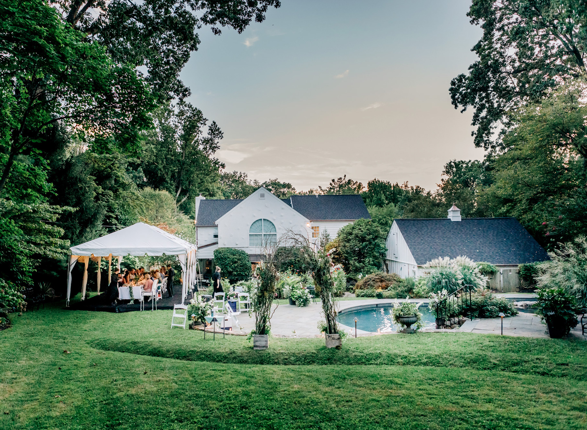 a backyard wedding at a home in Philadelphia